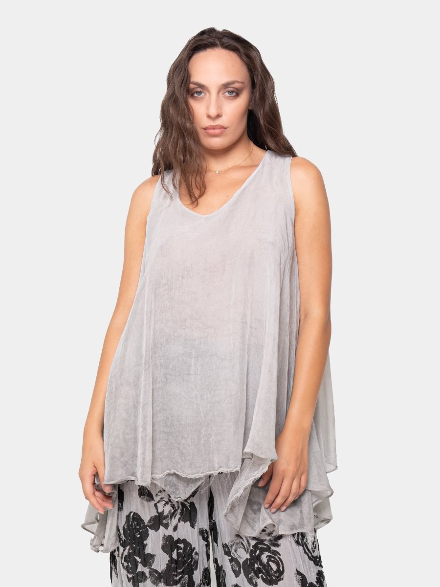 Asymmetrical Raw Edge Tank