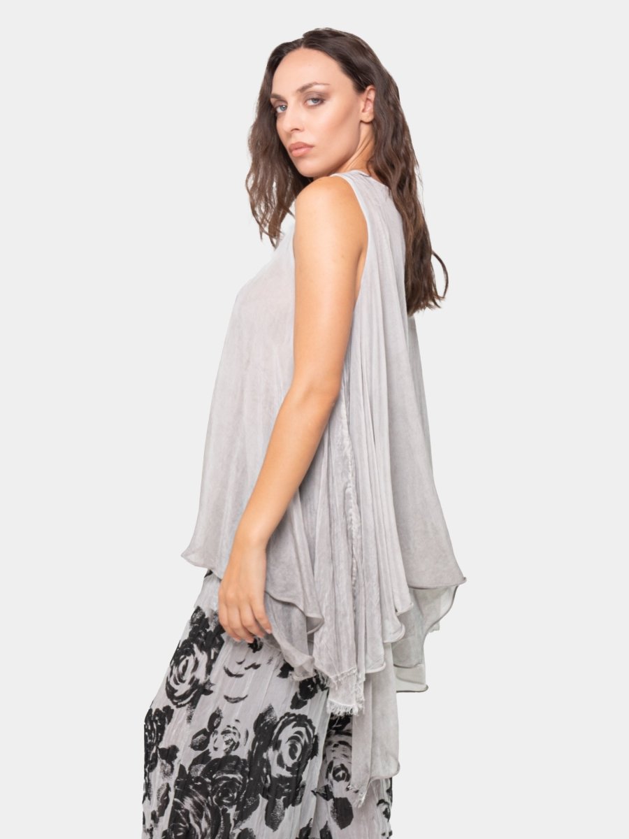 Asymmetrical Raw Edge Tank