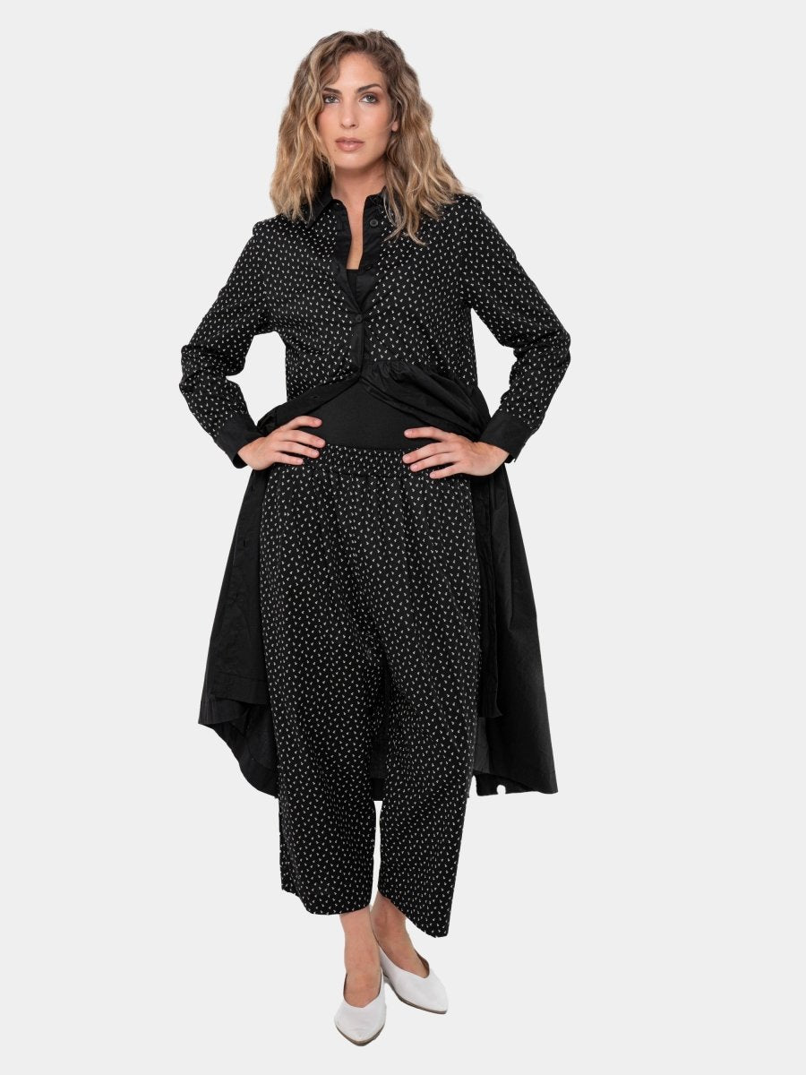 Cotton Mixed Print Shirtdress