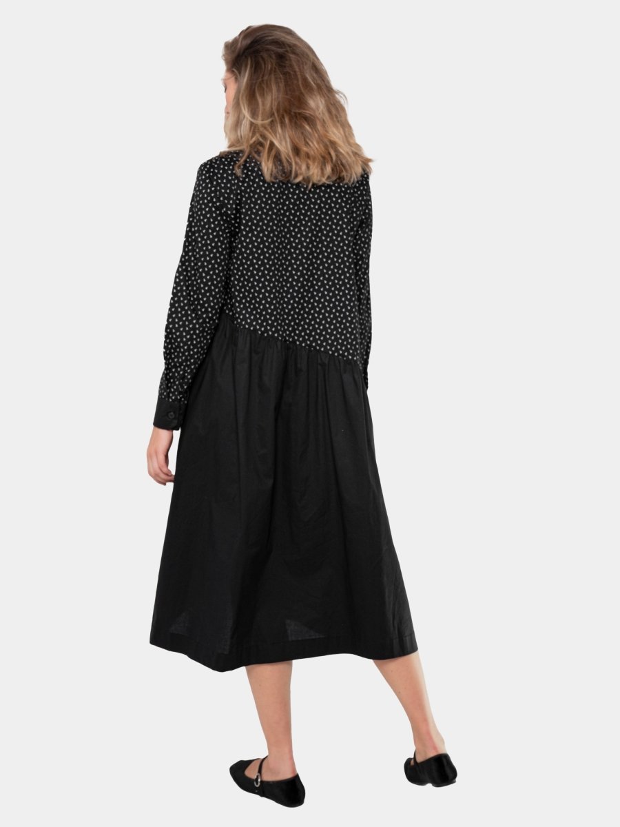 Cotton Mixed Print Shirtdress