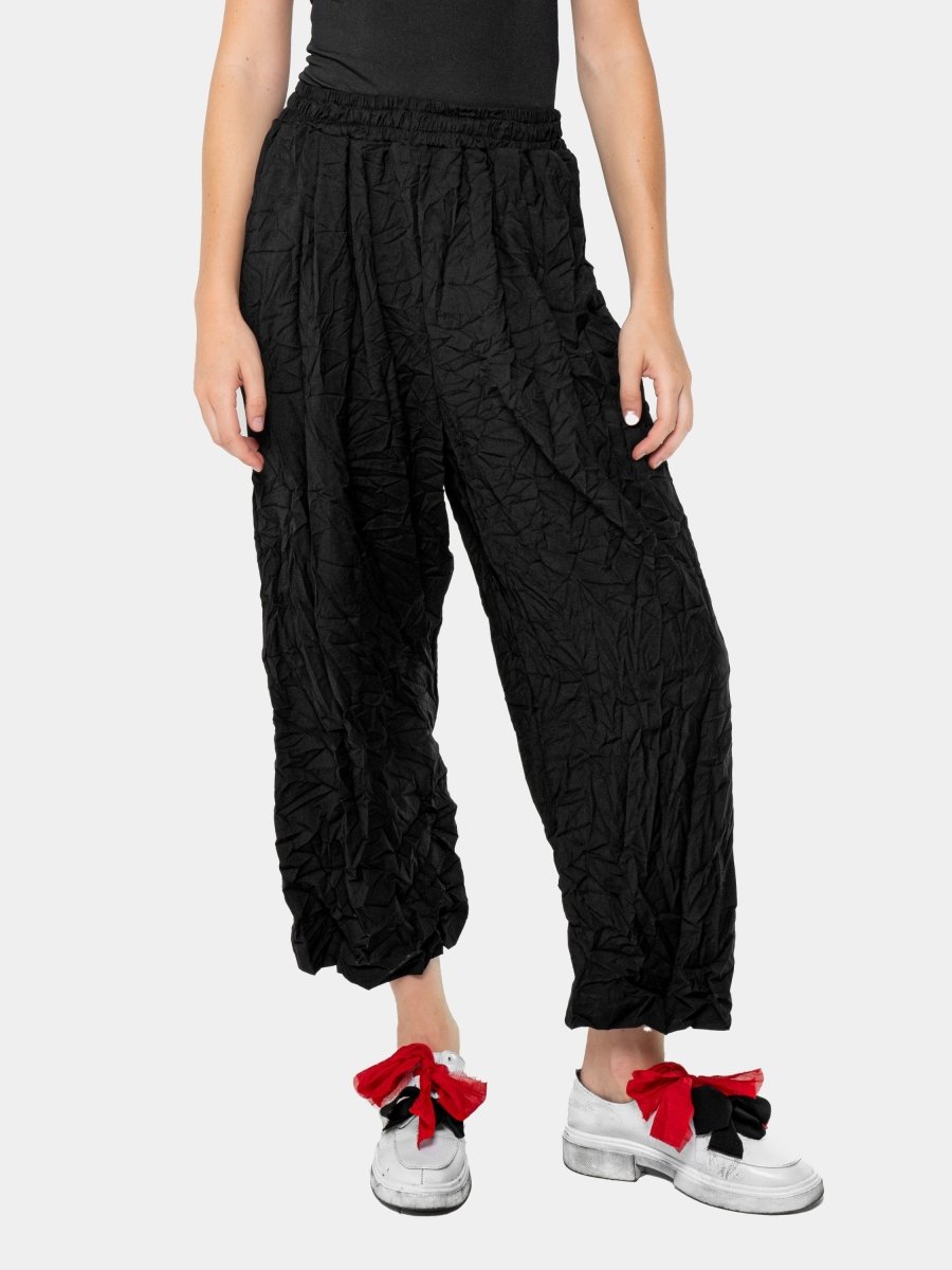 Crinkled Pleated Pants
