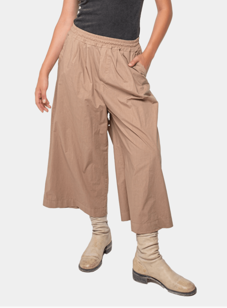 Cropped Wide Leg Trousers