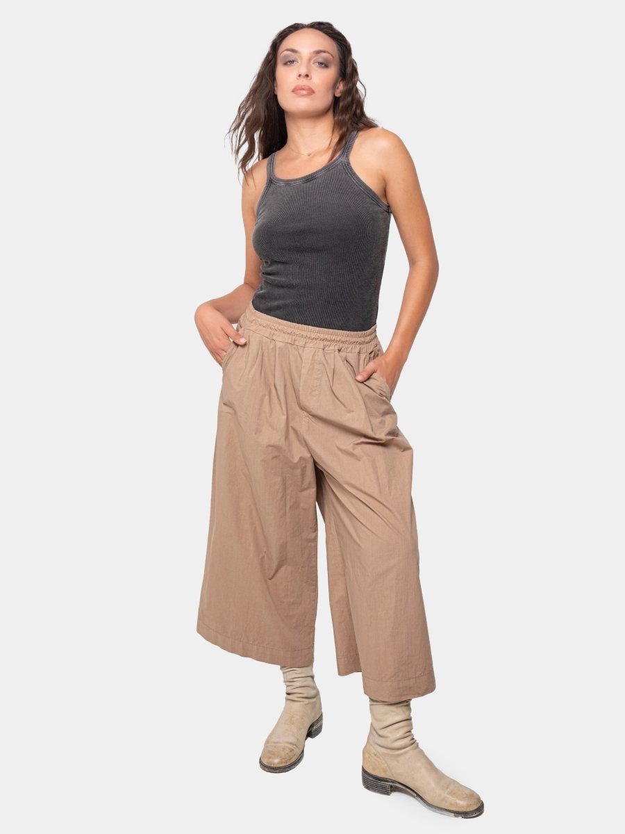 Cropped Wide Leg Trousers