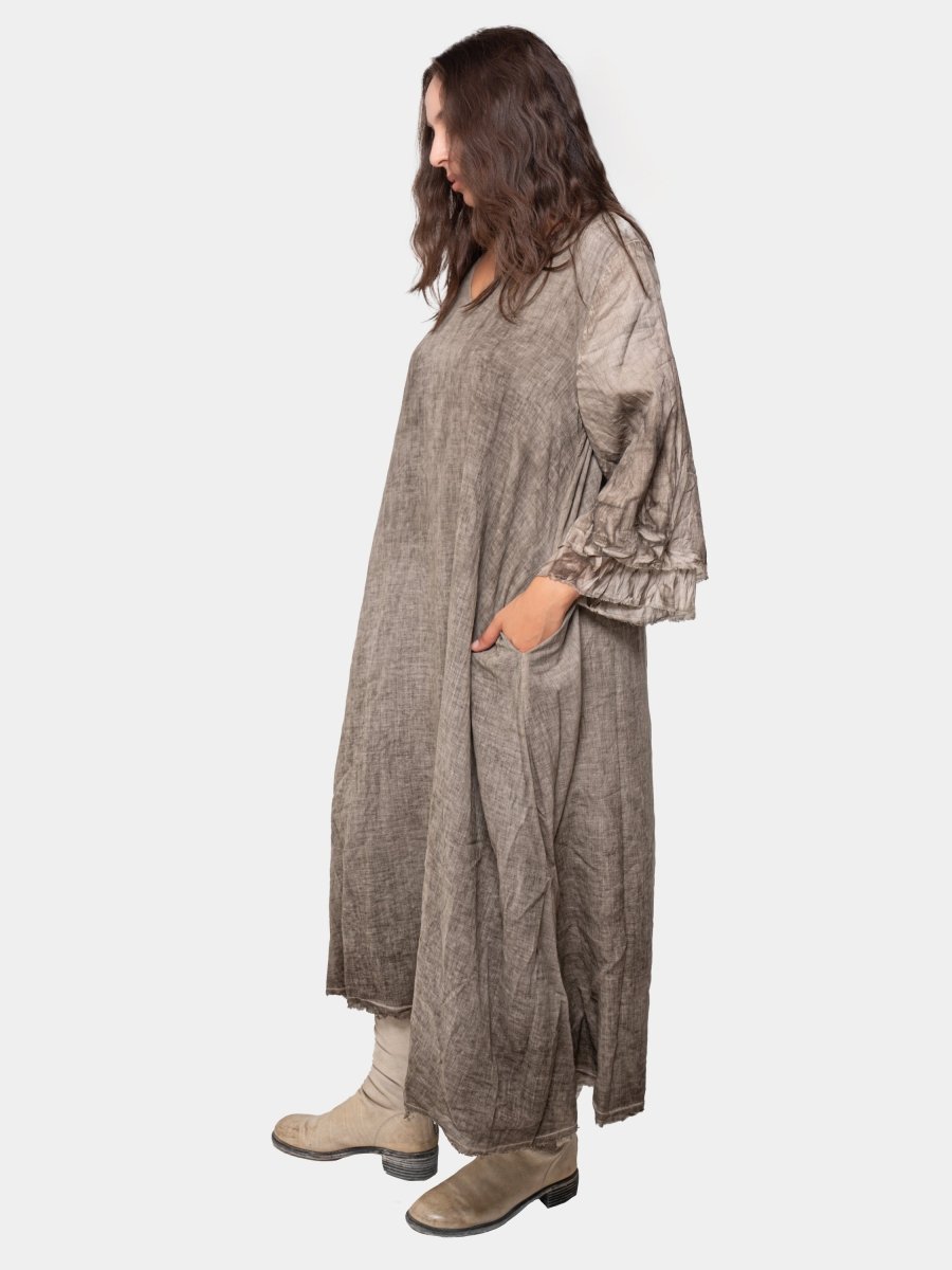 Double Layer V Neck Shift Dress