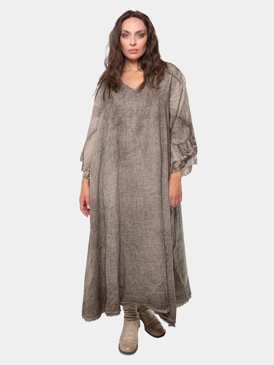 Double Layer V Neck Shift Dress