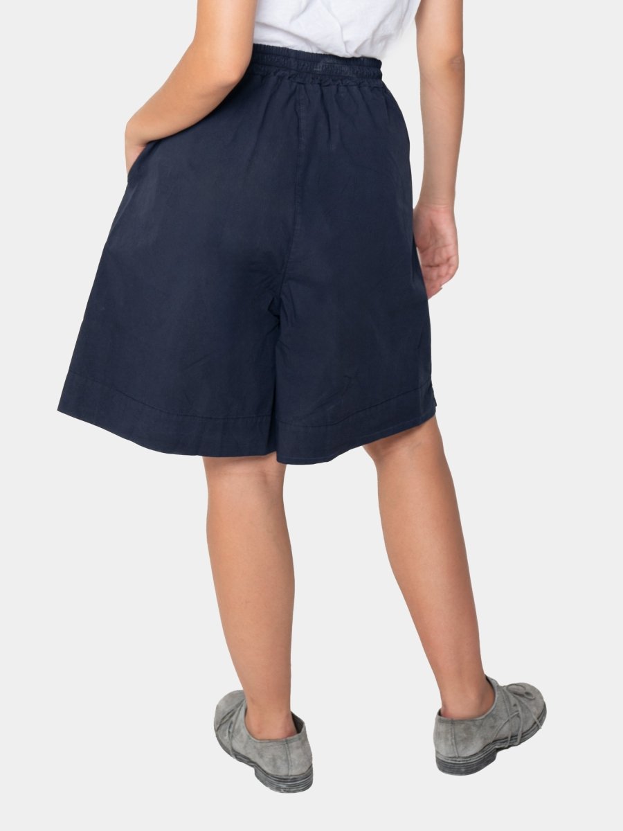Elastic Waist Bermuda Shorts