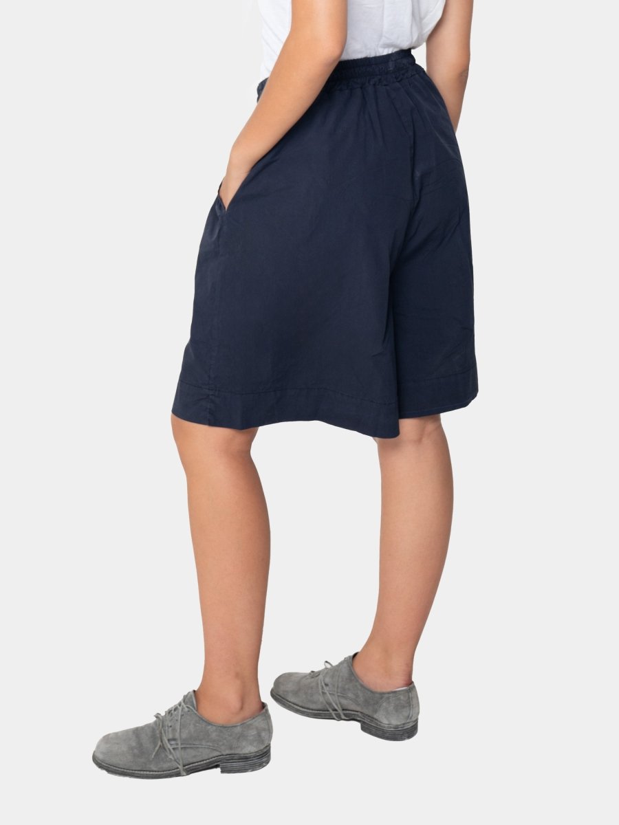 Elastic Waist Bermuda Shorts