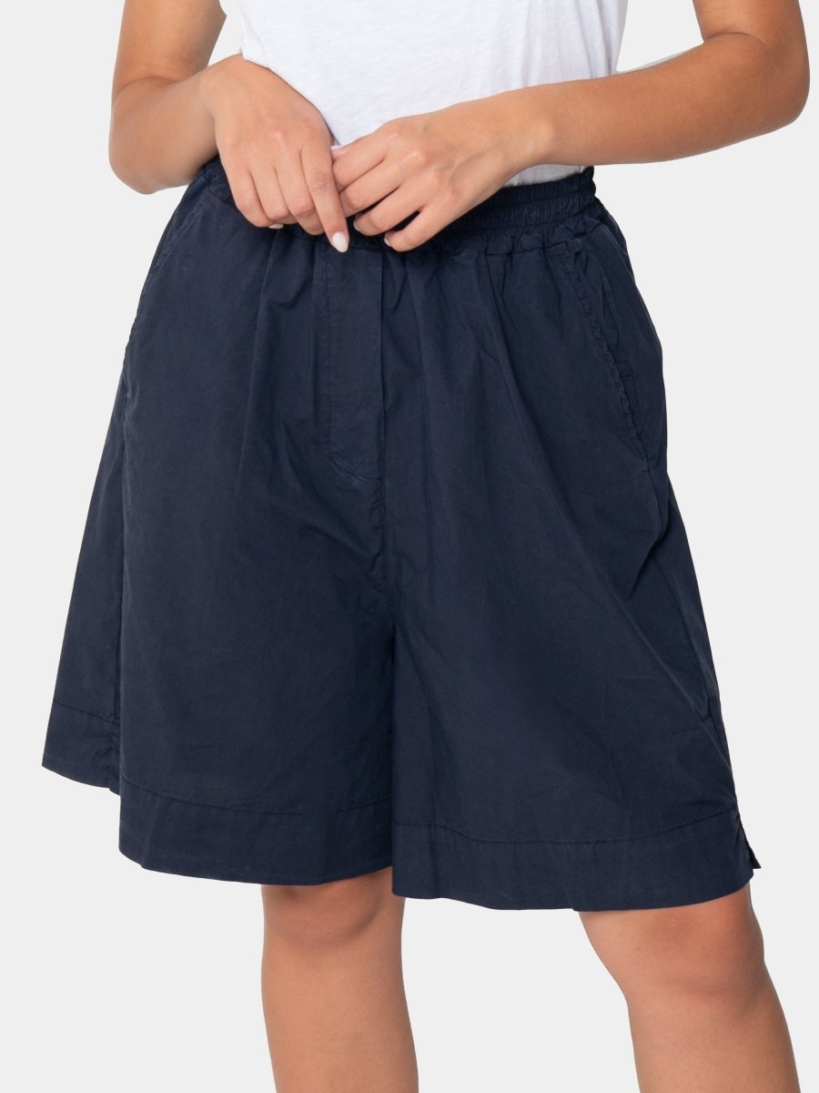 Elastic Waist Bermuda Shorts