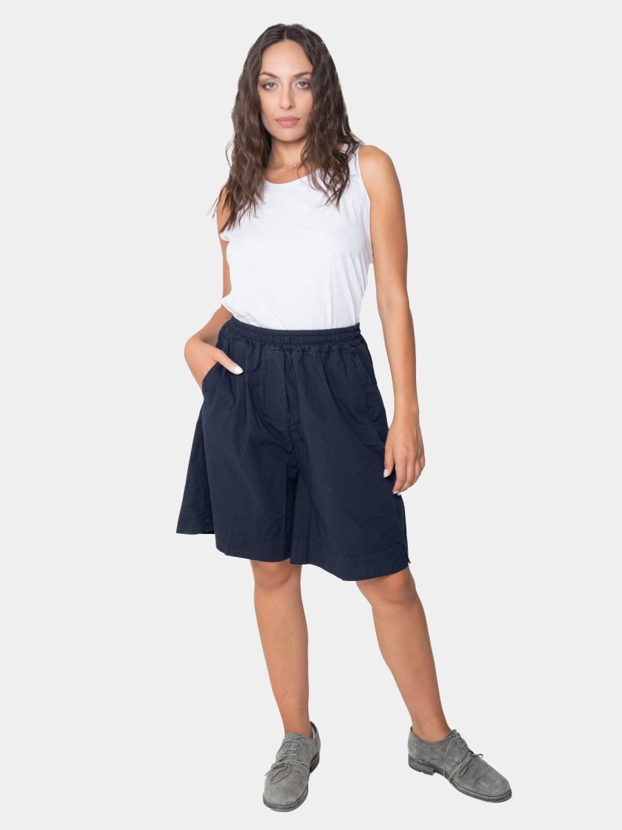 Elastic Waist Bermuda Shorts