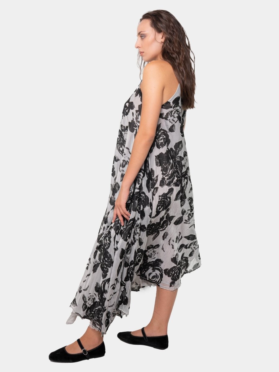 Floral Halter Neck Maxi Dress