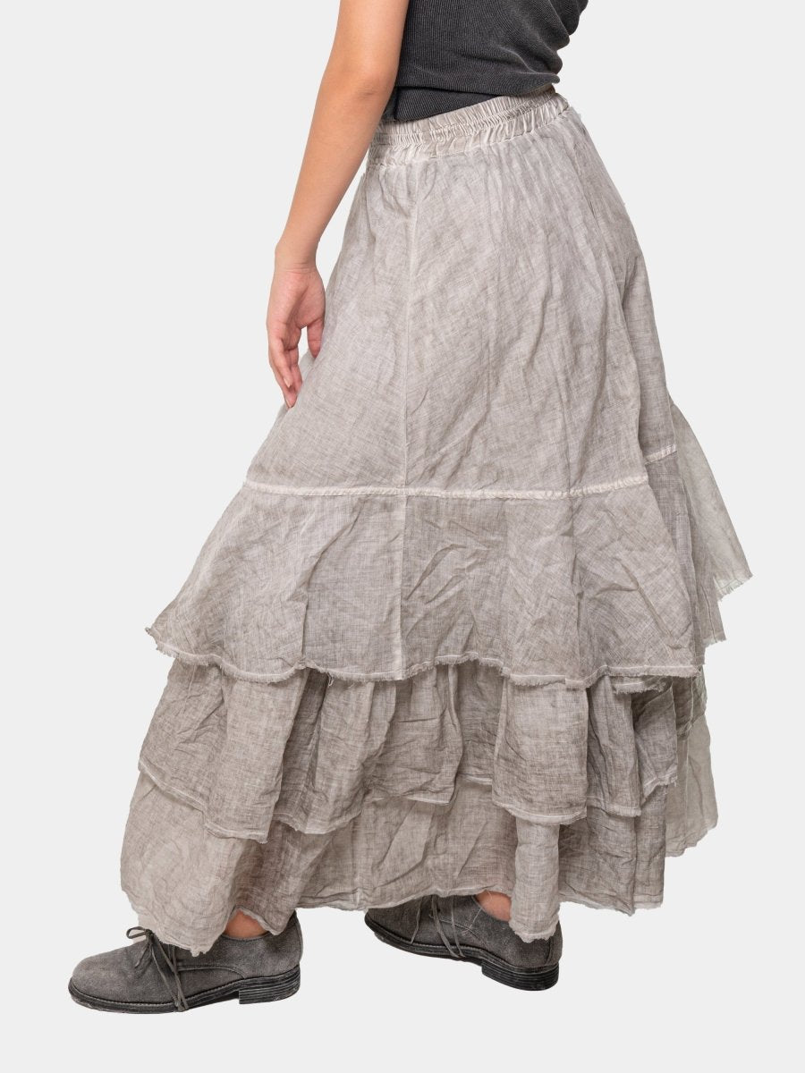 Layered Ruffle Midi Skirt