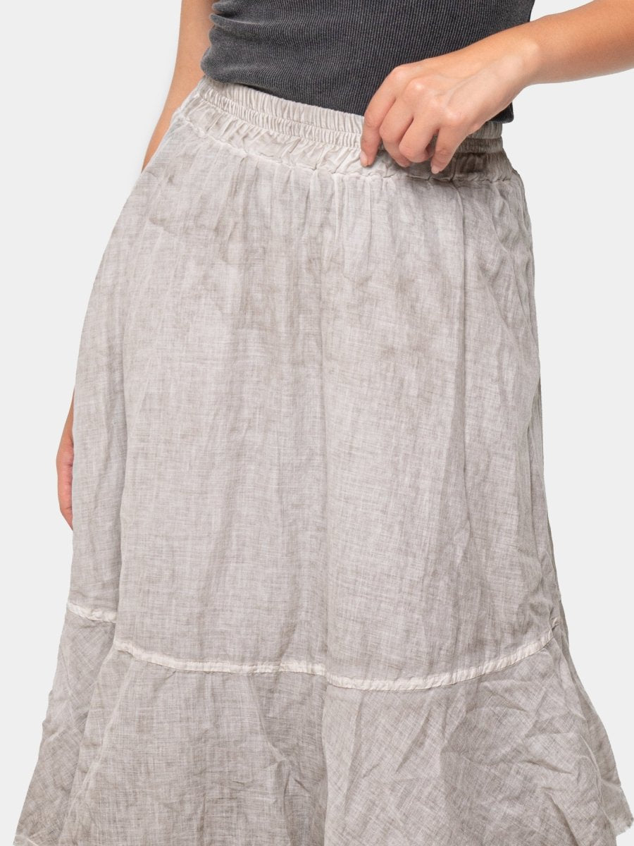 Layered Ruffle Midi Skirt