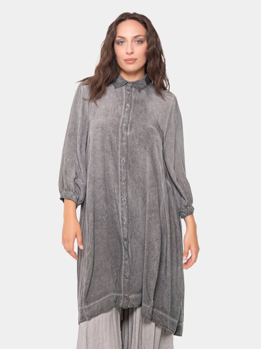 Long Pleated Back Shirt