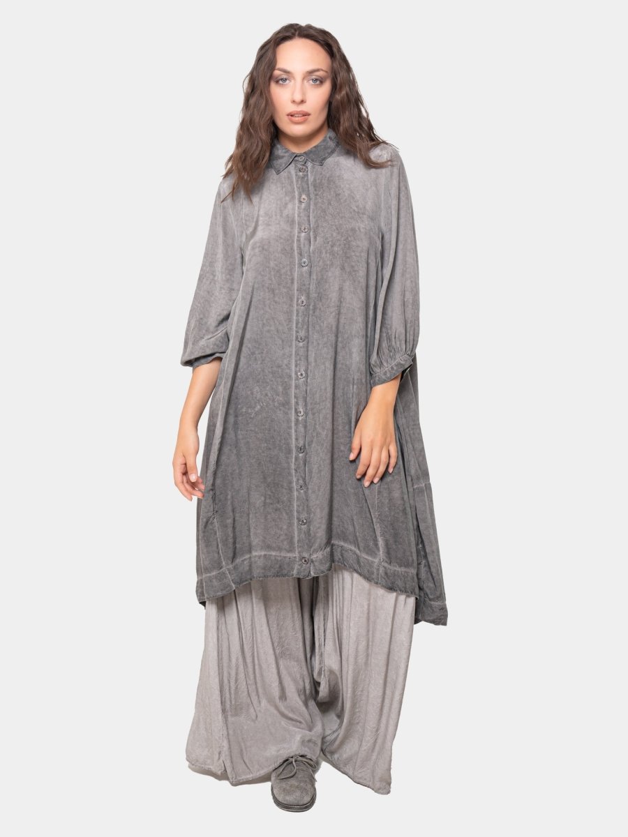 Long Pleated Back Shirt