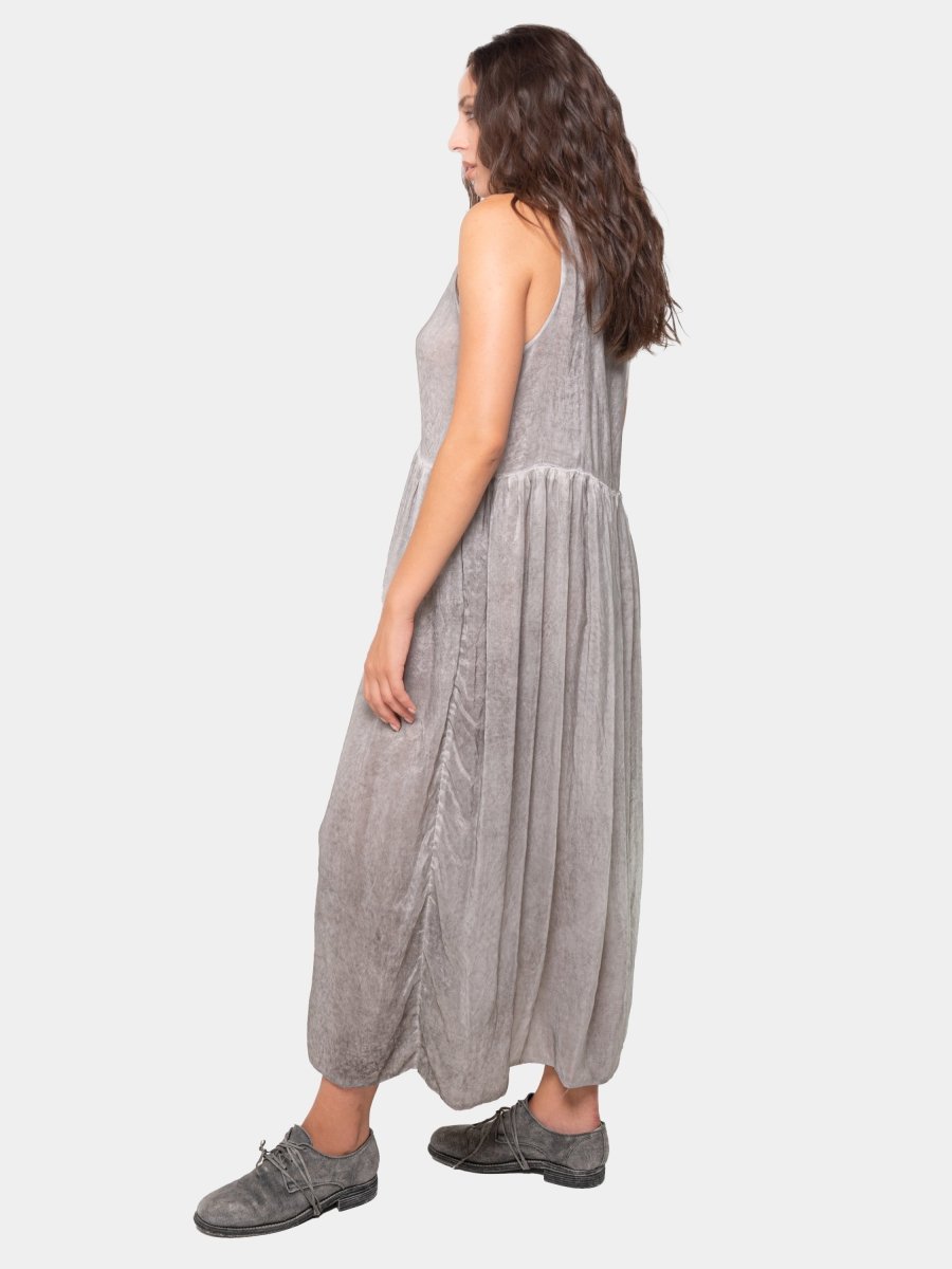 Overlap V-Neck Midi Dress