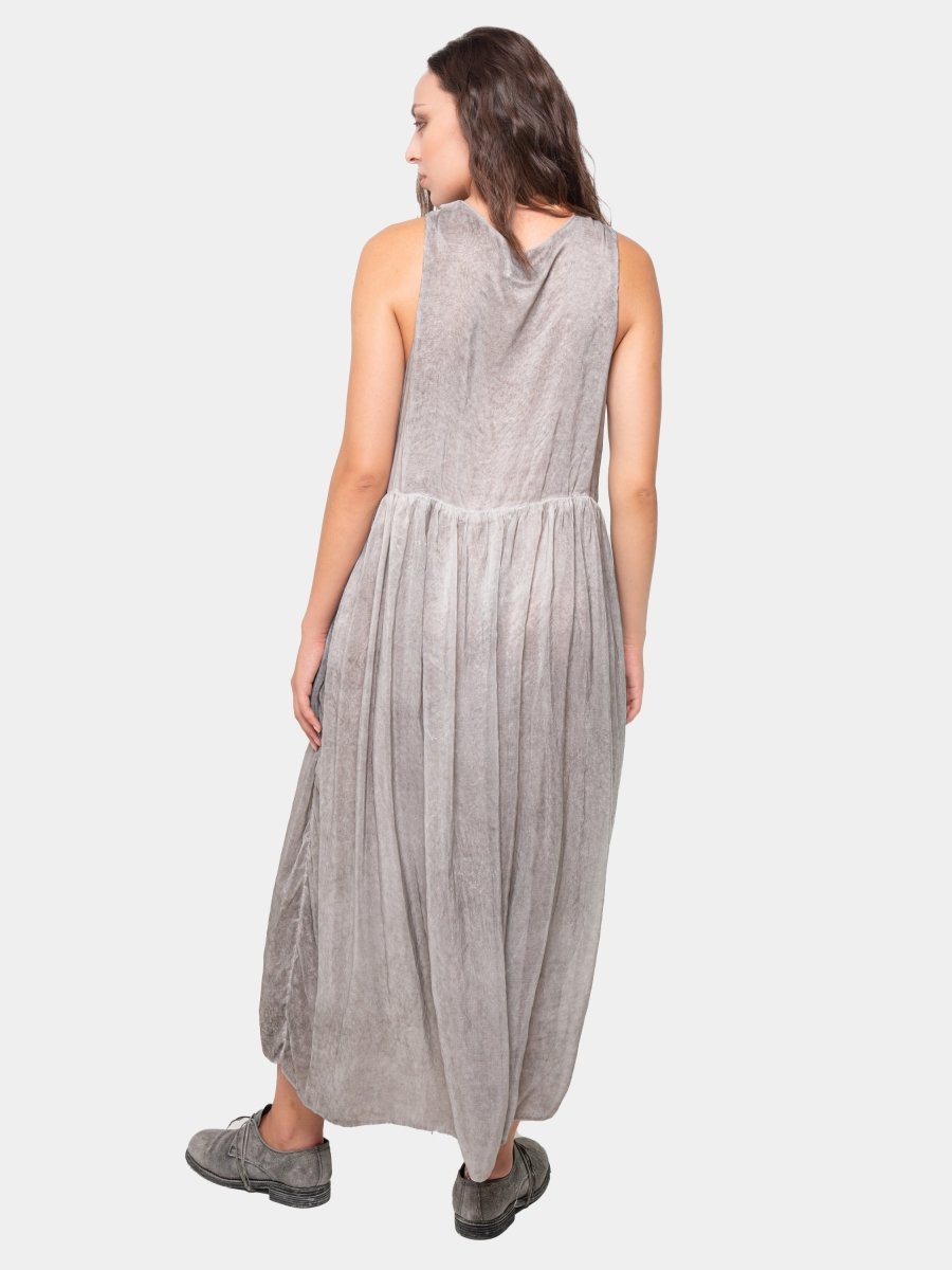 Overlap V-Neck Midi Dress