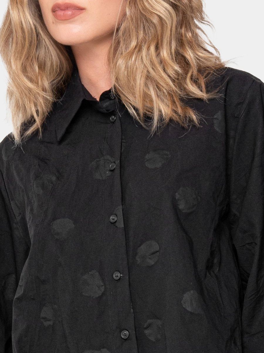 Polka Dot Wide 3/4 Sleeve Blouse