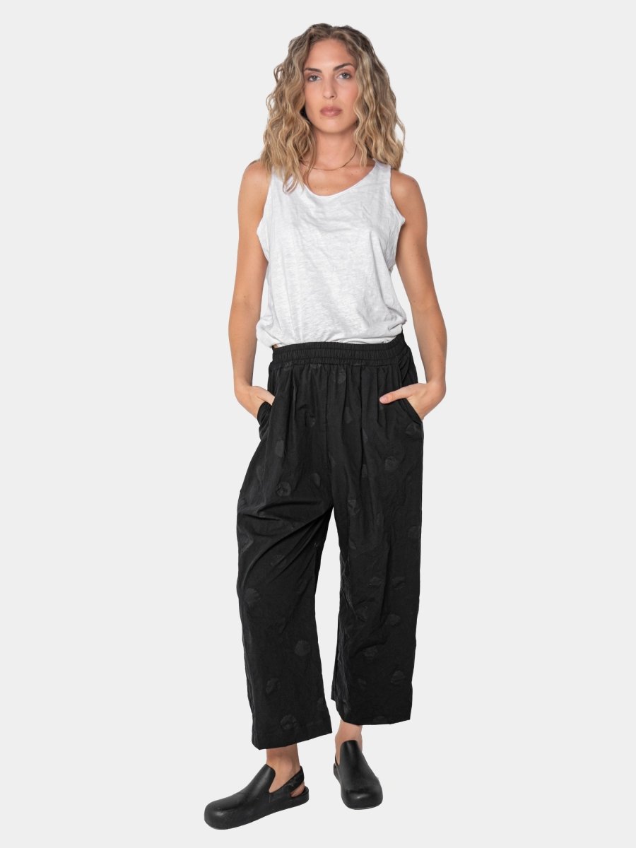 Polka Dot Wide-Leg Trousers