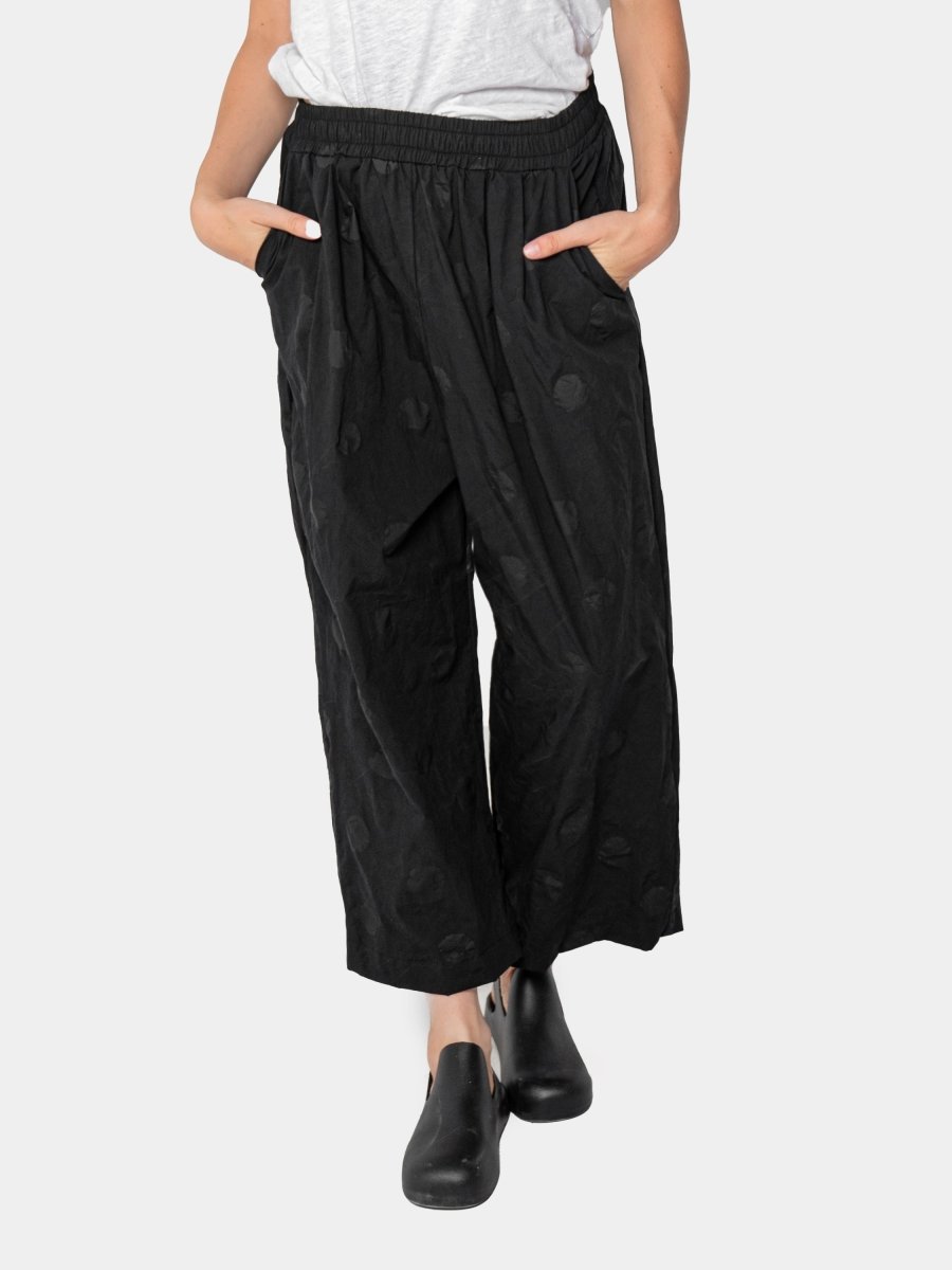 Polka Dot Wide-Leg Trousers