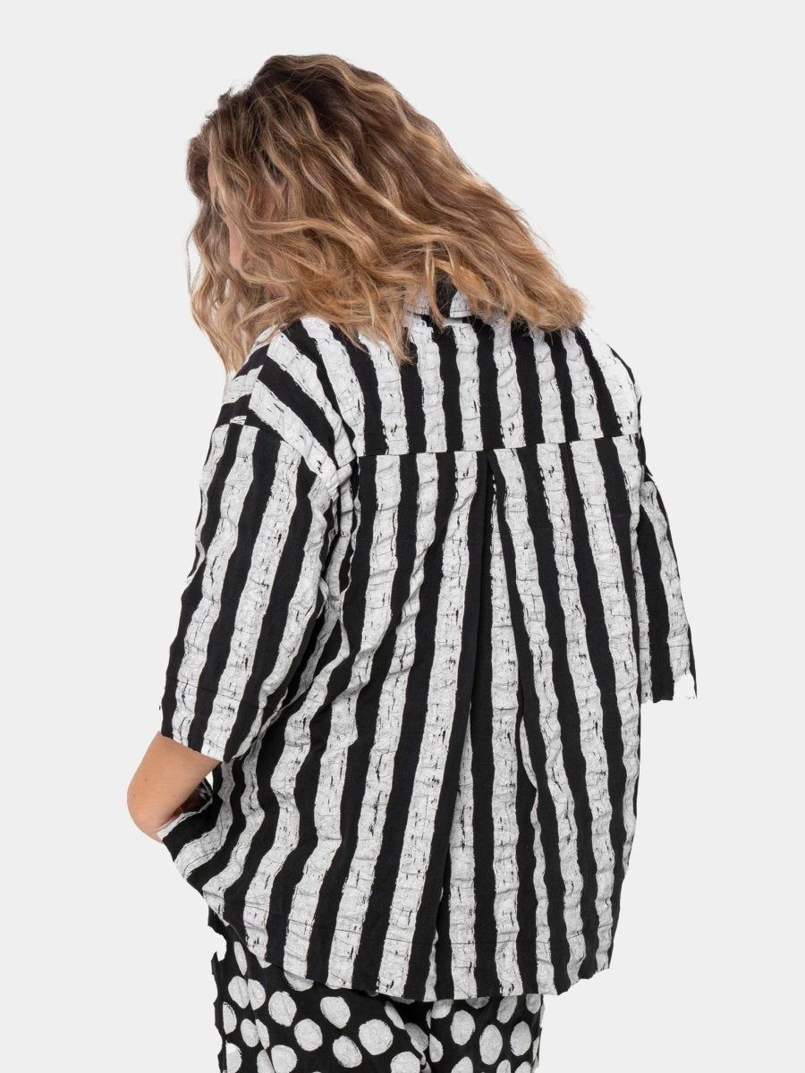 Printed Short Sleeve Button Up