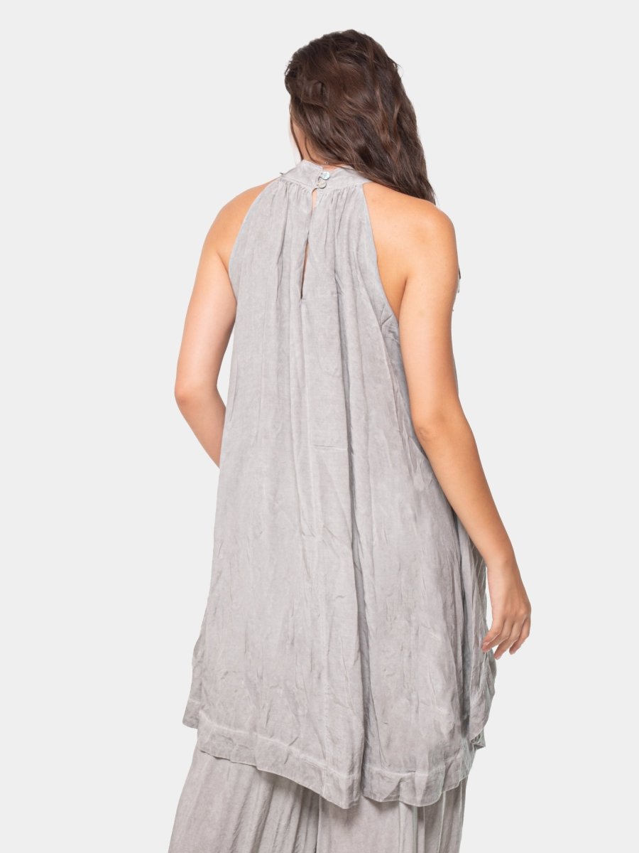 Silky Hi Low Halter Blouse