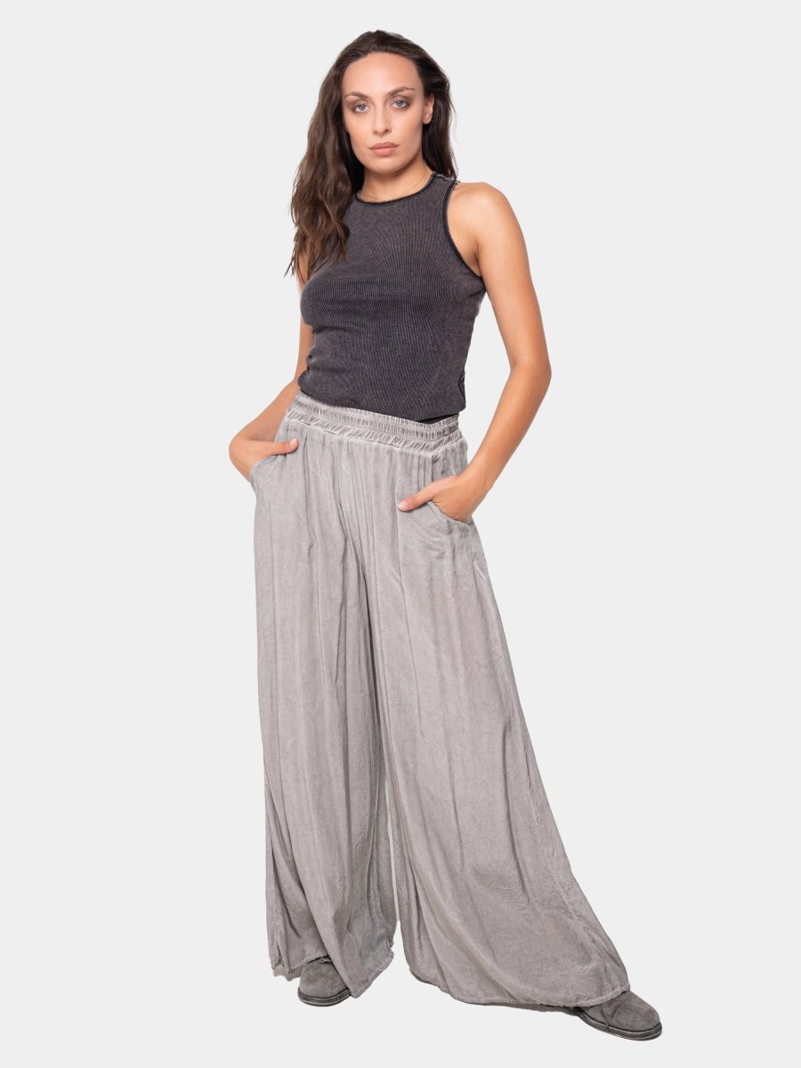 Silky Wide-Leg Palazzo Pant