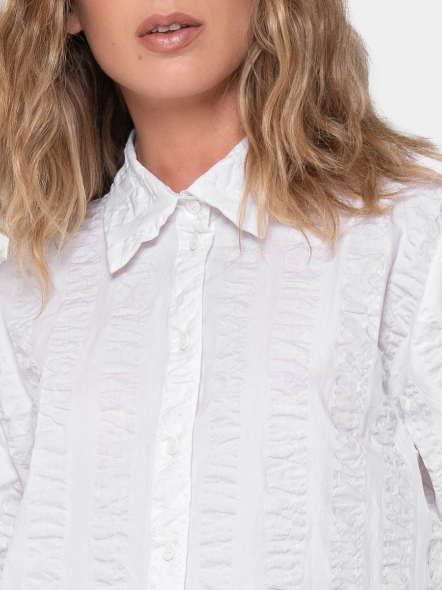 Striped Wide 3/4 Sleeve Blouse