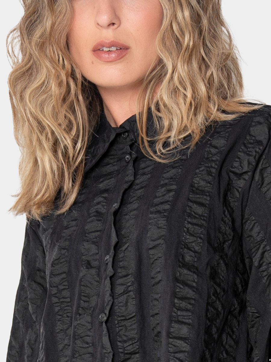 Striped Wide 3/4 Sleeve Blouse