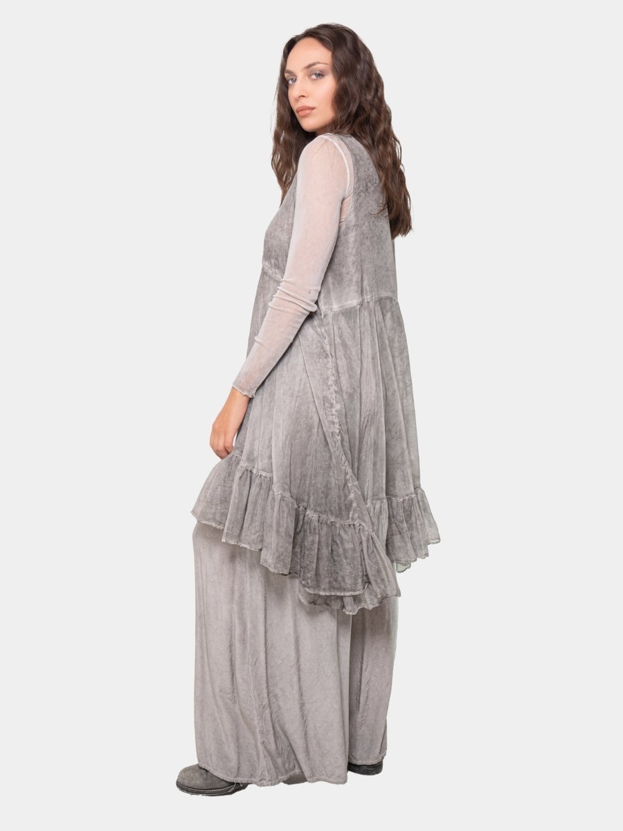 Tiered Button Down Tunic Tank