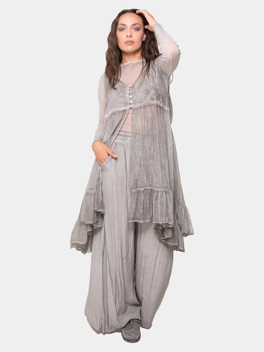 Tiered Button Down Tunic Tank