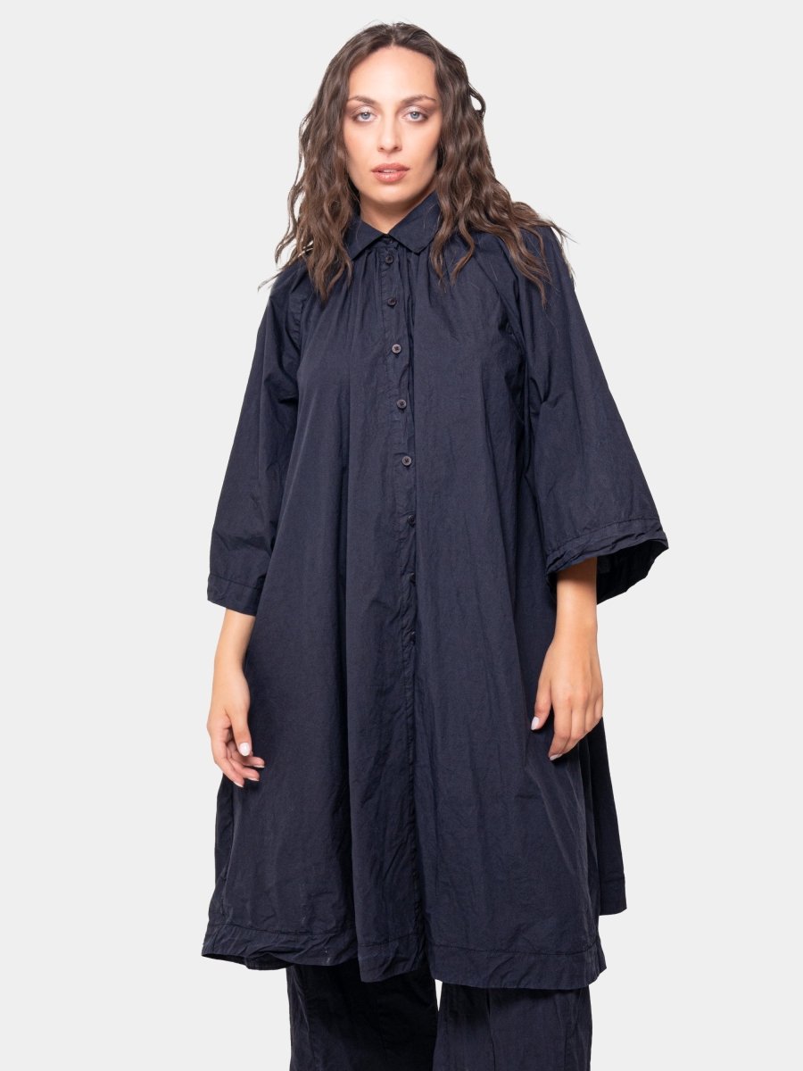 Wide Sleeve Shirtdress